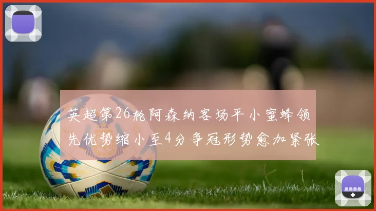 英超第26轮阿森纳客场平小蜜蜂领先优势缩小至4分争冠形势愈加紧张
